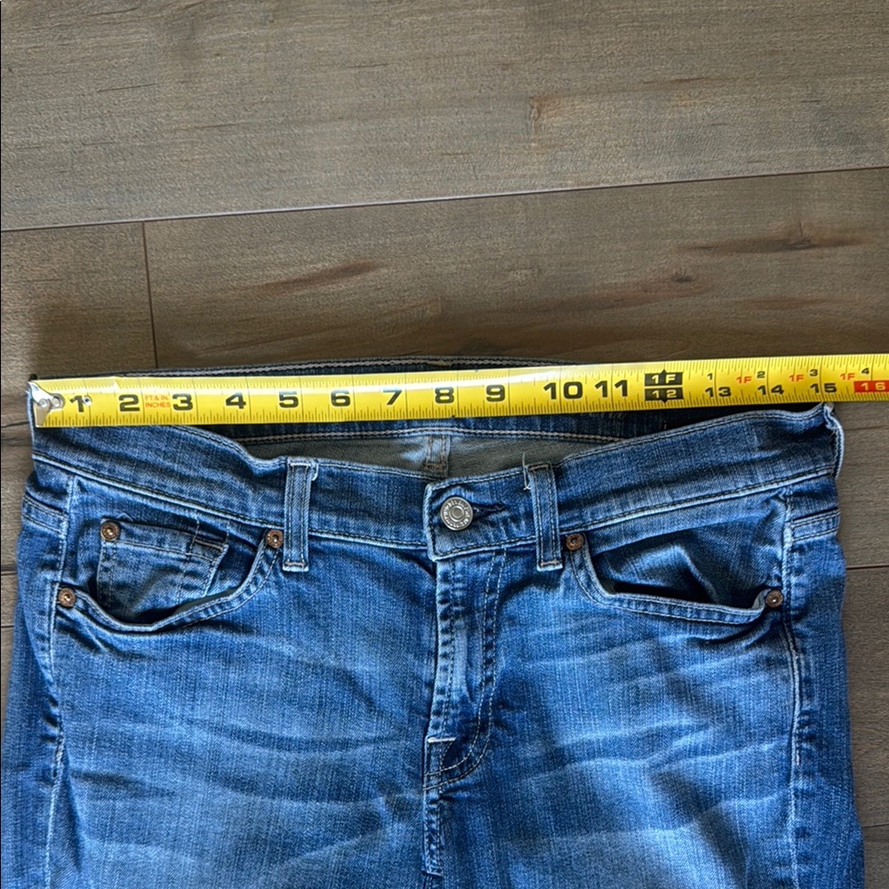 7 For All Mankind Blue Boot Cut Jeans - Picture 6 of 8
